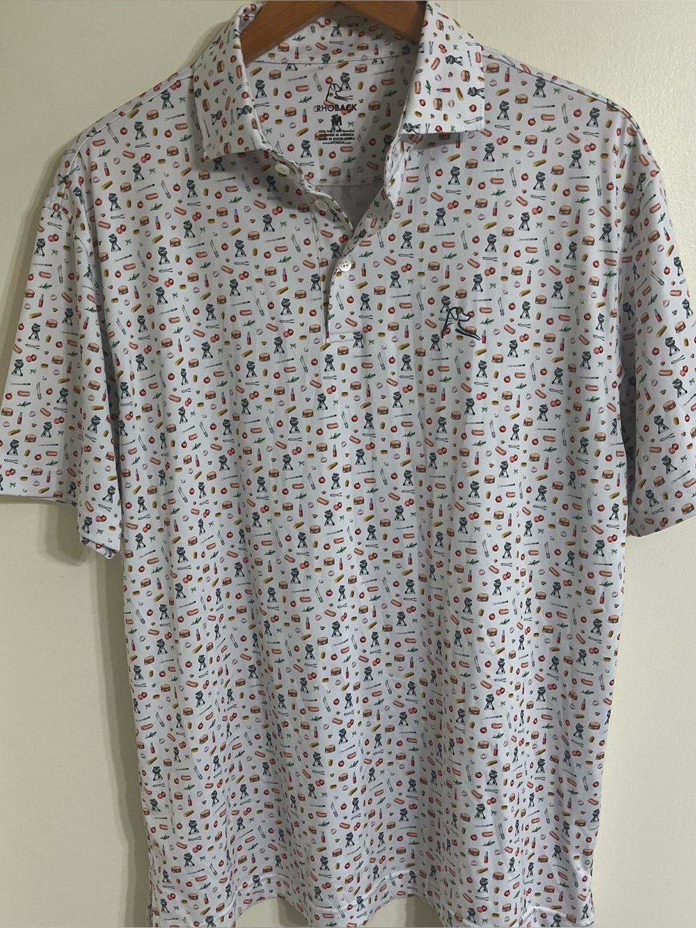 Rhoback polo shirt mens M grill master